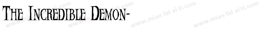 The Incredible Demon字体转换